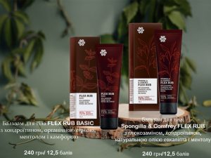 Бальзам для тіла FLEX RUB BASIC з хондроїтином, органічною сіркою, ментолом і камфорою, 100 мл